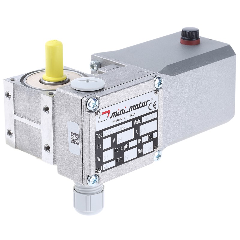 1 pcs - Mini Motor Brushed Geared DC Geared Motor, 37 W, 24 V dc, 3.8 Nm, 62 rpm, 9mm Shaft Diameter