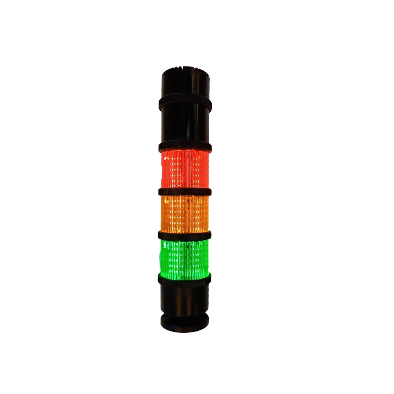 1 pcs - RS PRO Red/Green/Amber Signal Tower, 3 Lights, 24 V ac/dc, Base Mount