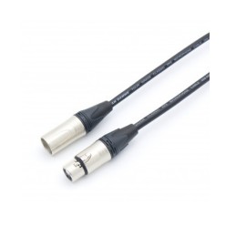 1 pcs - Van Damme Male 3 Pin XLR to Female 3 Pin XLR Cable, Black, 3m