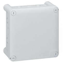 1 Box of 10 - Legrand Plexo Series Grey Plastic Junction Box, IK07, IP55, 150 x 150 x 81mm