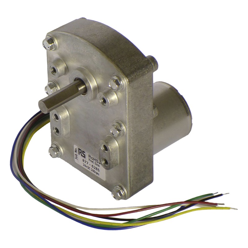 1 pcs - Mellor Electric Brushless Geared DC Geared Motor, 9 W, 24 V dc, 68 Ncm, 240 rpm, 7.94mm Shaft Diameter