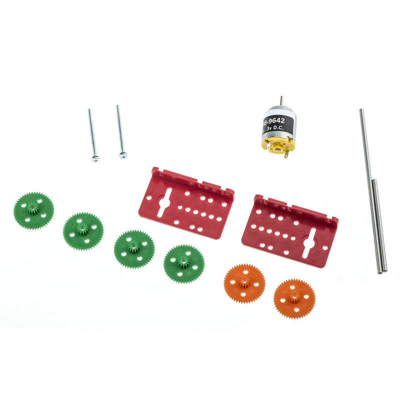 1 pcs - RS PRO Brushed Geared DC Geared Motor, 2.51 W, 3 V dc, 5 mNm, 2 - 3700 rpm, 2mm Shaft Diameter