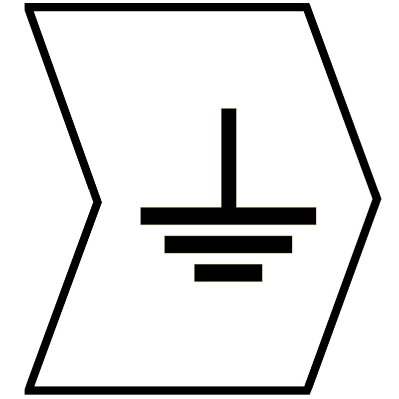 1 Bag of 250 - HellermannTyton Helagrip Slide On Cable Markers, Black on White, Pre-printed 'Earth', 1 - 3mm Cable