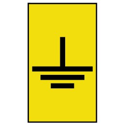 1 Bag of 250 - HellermannTyton Ovalgrip Slide On Cable Markers, Black on Yellow, Pre-printed 'Earth', 2.5 - 6mm Cable