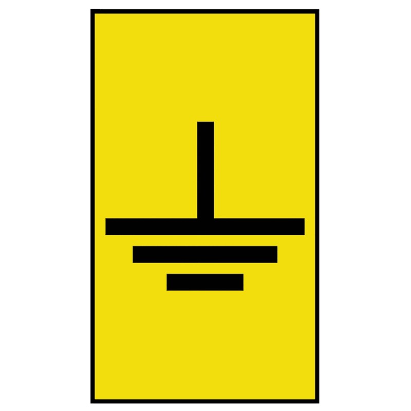 1 Bag of 250 - HellermannTyton Ovalgrip Slide On Cable Markers, Black on Yellow, Pre-printed 'Earth', 2.5 - 6mm Cable