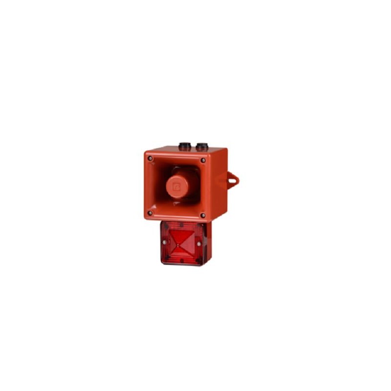 1 pcs - e2s AL105NX Series Amber Sounder Beacon, 24 V, IP66, Wall Mount, 113dB at 1 Metre