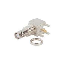 1 pcs : 034-5024 - RF Connectors / Coaxial Connectors HD-BNC Female RA BHD PCB MNT 4 Leg 50 Oh