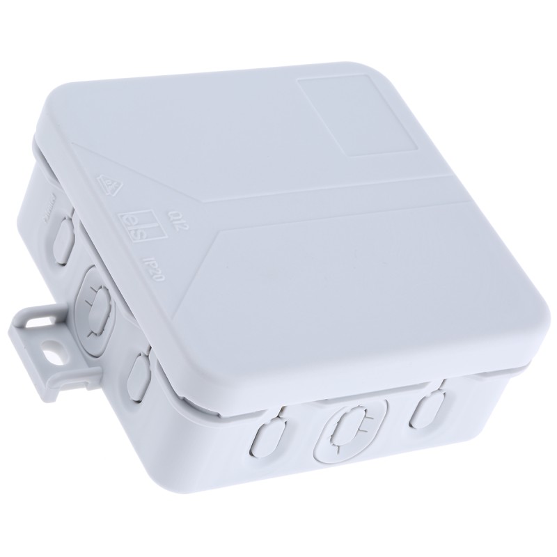 1 Box of 5 - Spelsberg Q 12-L Series Grey Polypropylene Junction Box, IP20, 85 x 85 x 37mm