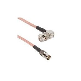 1 pcs : 095-850-265M025 - RF Cable Assemblies BNC RA Pl to BNC Str Jk RG-316 250mm