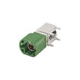 1 pcs : D4S20G-400A5-E - RF Connectors / Coaxial Connectors Right Angle Plug PCB w/Housing T&R Green