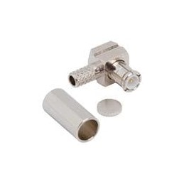 1 pcs : 252118 - RF Connectors / Coaxial Connectors MCX R/A CRIMP PLUG 316 DOUBLE BRAID NIC