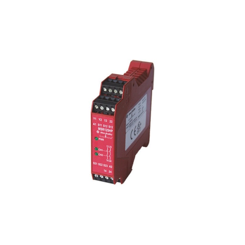 1 pcs - Rockwell Automation Dual-Channel Two Hand Control Safety Relay, 24V ac/dc, 2 Safety Contacts