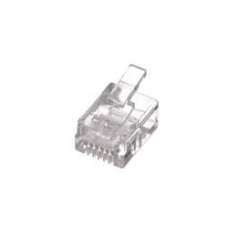 1 pcs : MP66RX-1000 - Modular Connectors / Ethernet Connectors 6P6C STRANDED ROUND