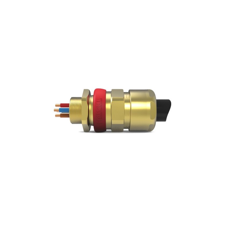 1 pcs - Hawke ICG/653/UNIV Series Brass Brass Cable Gland, M40 Thread, 28mm Min, 41mm Max, IP66, IP67, IP68