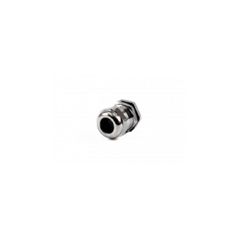1 pcs - Hammond 1427BCG Series Grey Nickel Plated Brass Cable Gland, M20 Thread, 6mm Min, 12mm Max, IP68