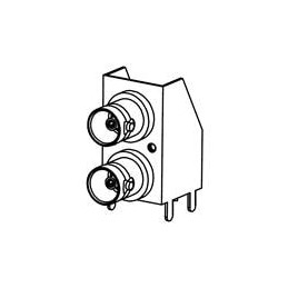 1 pcs : 73415-3980 - RF Connectors / Coaxial Connectors R/A DUAL STACK 75 ohm