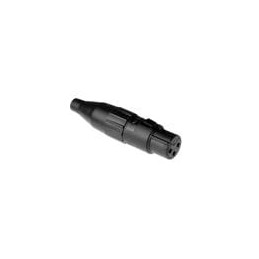 1 pcs : AC3FCP-AU - XLR Connectors 3 Pole XLR Female Cable Conn Gold Plate Contact Thermoplastic Shell Black Finish