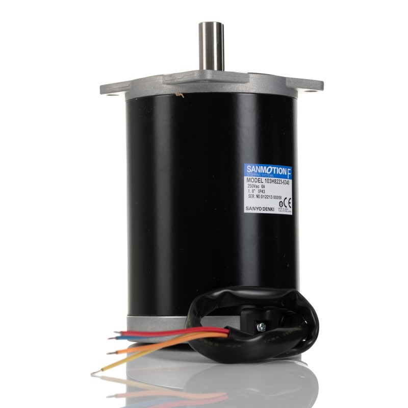 1 pcs - Sanyo Denki 103H8 Series Hybrid, Single Shaft Stepper Motor, 7.44Nm Torque, 100 V, 1.8°, 85.85 x 85.85mm Frame, 12mm