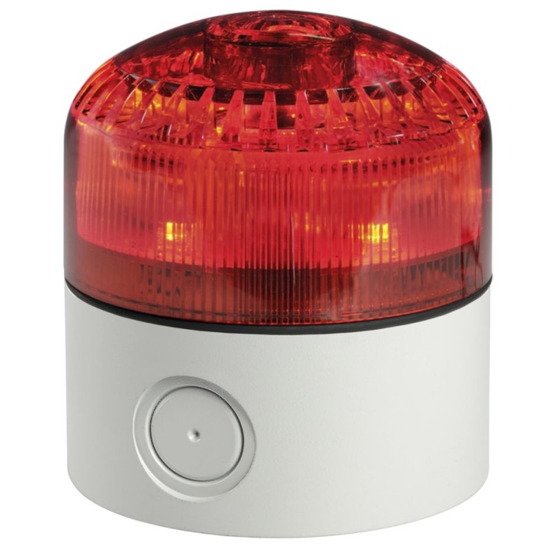 1 pcs - RS PRO Red LED Beacon, 12 - 24 V ac/dc, IP65, Base Mount, 100dB at 1 Metre