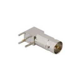 1 pcs : 031-70255 - RF Connectors / Coaxial Connectors MINI BNC R/A PC JACK 75ohm Ni PLATED
