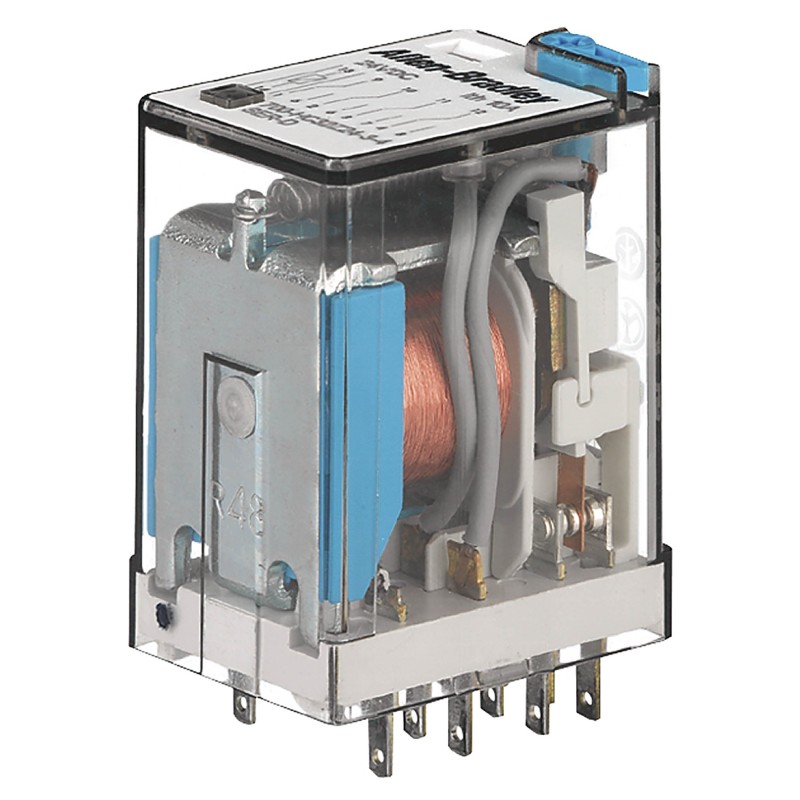 1 pcs - Rockwell Automation Plug In Non-Latching Relay, 120V ac Coil, 7A Switching Current, 4PDT