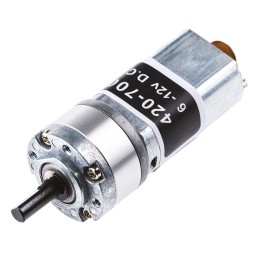 1 pcs - RS PRO Brushed Geared DC Geared Motor, 1.5 W, 12 V dc, 24 mNm, 1675 rpm, 4mm Shaft Diameter
