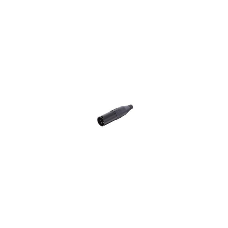 1 pcs : AC3MB - XLR Connectors 3 Pole XLR Male Cable Connector Stamped Contacts Black Finish