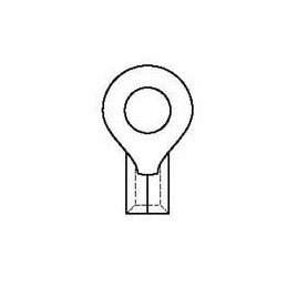 1 pcs : 19044-0186 - Terminals B-140-56HD TERMINAL TERMINAL RING 16 AWG