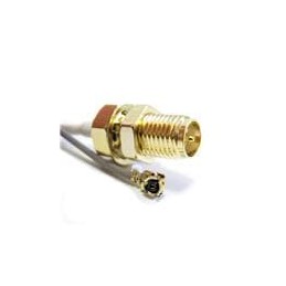 1 pcs : ASMG020ZN113S11 - RF Cable Assemblies uFL TO SMA FEMALE BULKHEAD RP, 200MM 1.13MM CABLE