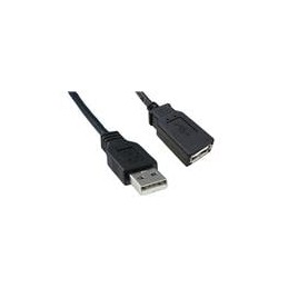 1 pcs : 3021058-03M - USB Cables / IEEE 1394 Cables USB 2.0 M TO F STRAT 3M CORD BLACK