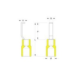 1 pcs : 1216230000 - Terminals HBT 6,0 - 4,6 GE