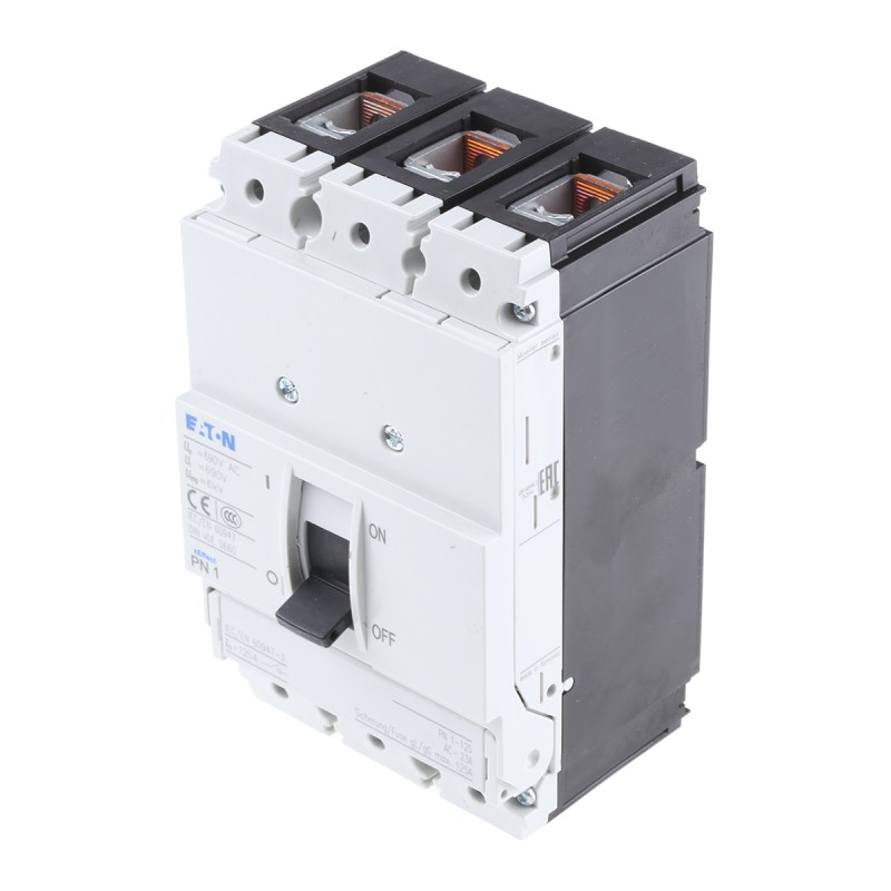 1 Box of 1 - Eaton MCCB 1P 125A, Breaking Capacity 80 kA, Fixed Mount