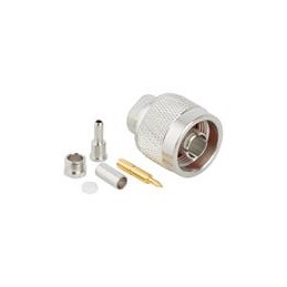 1 pcs : 172171 - RF Connectors / Coaxial Connectors N STRAIGHT CRIMP PLG 316 DOUBLE BRAID