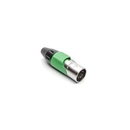 1 pcs : AX5M5M - XLR Connectors 5P PIN M PLUG GREEN MARK SLEEVE