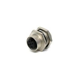 1 pcs : M12A-04PFFS-SH8001 - Circular Metric Connectors M12 PANELSOLDER CONN 4PIN F CONN F PIN