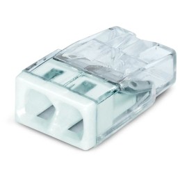 1 Pack of 10 - Wago 2273 COMPACT PUSH WIRE Series Junction Box Connector, 2-Way, 24A, 20 - 16 AWG Wire, Push-In Termination