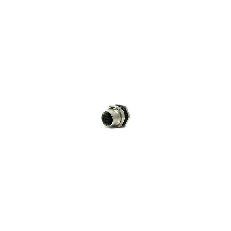 1 pcs : M12A-04PFFS-SF8002 - Circular Metric Connectors M12 PANELSOLDER CONN 4PIN F CONN F PIN
