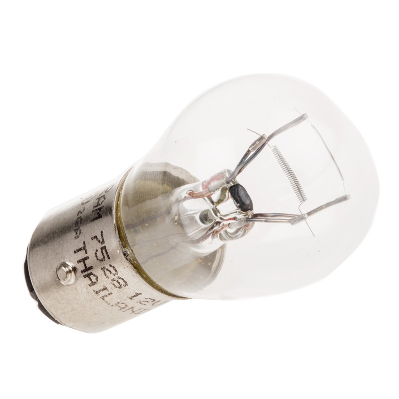 1 Pack of 10 - Osram BAY15d Automotive Incandescent Lamp, Clear, 12 V