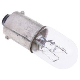 1 Pack of 10 - RS PRO BA9s Indicator Light, Clear, 130 V, 20 mA, 1000h