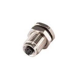 1 pcs : CDM502-04A-FP-F775-67 - Circular Metric Connectors PCB Type,Front Fastened M7*0.75,A-Coding 4PIN ,Screw Copper alloy