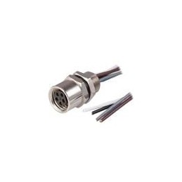 1 pcs : CDM807-03A-FW-R805-050-67 - Circular Metric Connectors 3 Pins Panel Mount Wire Rear M8 x 0.5 ACoding Screw Copper Alloy 