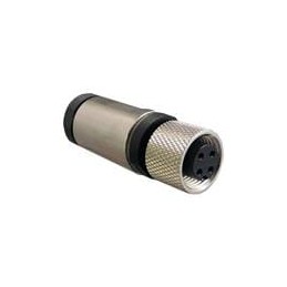 1 pcs : SS-12000-019 - Circular Metric Connectors M12 A-Code Female Plug 4 Contacts