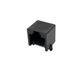 1 pcs : MTJ-882BX1 - Modular Connectors / Ethernet Connectors 8P8C TYPE 2B GLD FLSH BLK