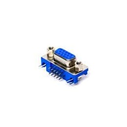 1 pcs : K61X-E15S-NJ-VESA - D-Sub High Density Connectors 3.18mm 15P RECPT R/A