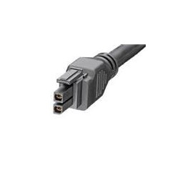 1 pcs : 245136-0220 - Rectangular Cable Assemblies Megafit 2ckt Black 2M Overmolded