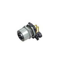 1 pcs : 43-01201 - Circular Metric Connectors 4P R/A PCB W/GND M12 FRONT MNT SCKT