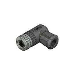 1 pcs : 43-00096 - Circular Metric Connectors 4P M12 SOCKET R/A FIELD ATTACH