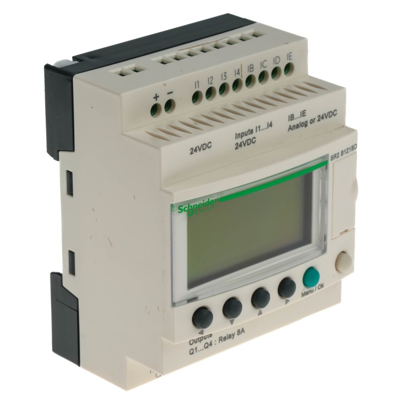 1 pcs - Schneider Electric Zelio Logic Series Logic Module, 24 V dc Supply, Relay Output, 8-Input, Analogue, Discrete Input