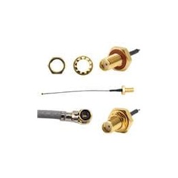 1 pcs : ASMGA015XD113S11 - RF Cable Assemblies IP67 IPEX MHF4 SMA FEMALE BULKHEAD REAR MOUNT 150MM 1.13 CABLE