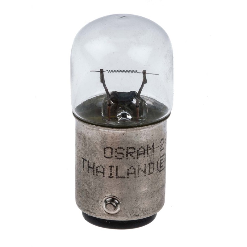 1 Pack of 10 - Osram BA15d Automotive Incandescent Lamp, Clear, 24 V